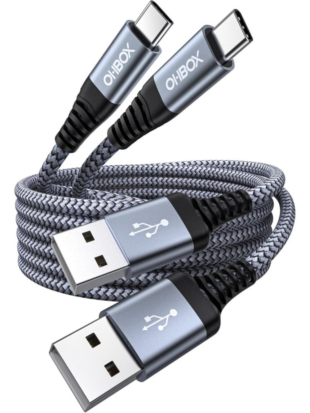 2 Pack 6FT USB to USB C Cable - 60W Fast Charging, Durable & High-Speed Data